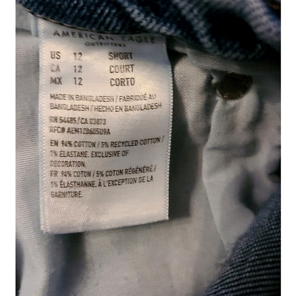 AE 90s Low Rise Straight Jean Size 12 short - Picture 4 of 8